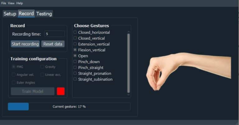 Figure 3.7 Gesture Recording