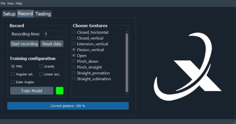 3.8 Gestures have been recorded and the model is trained